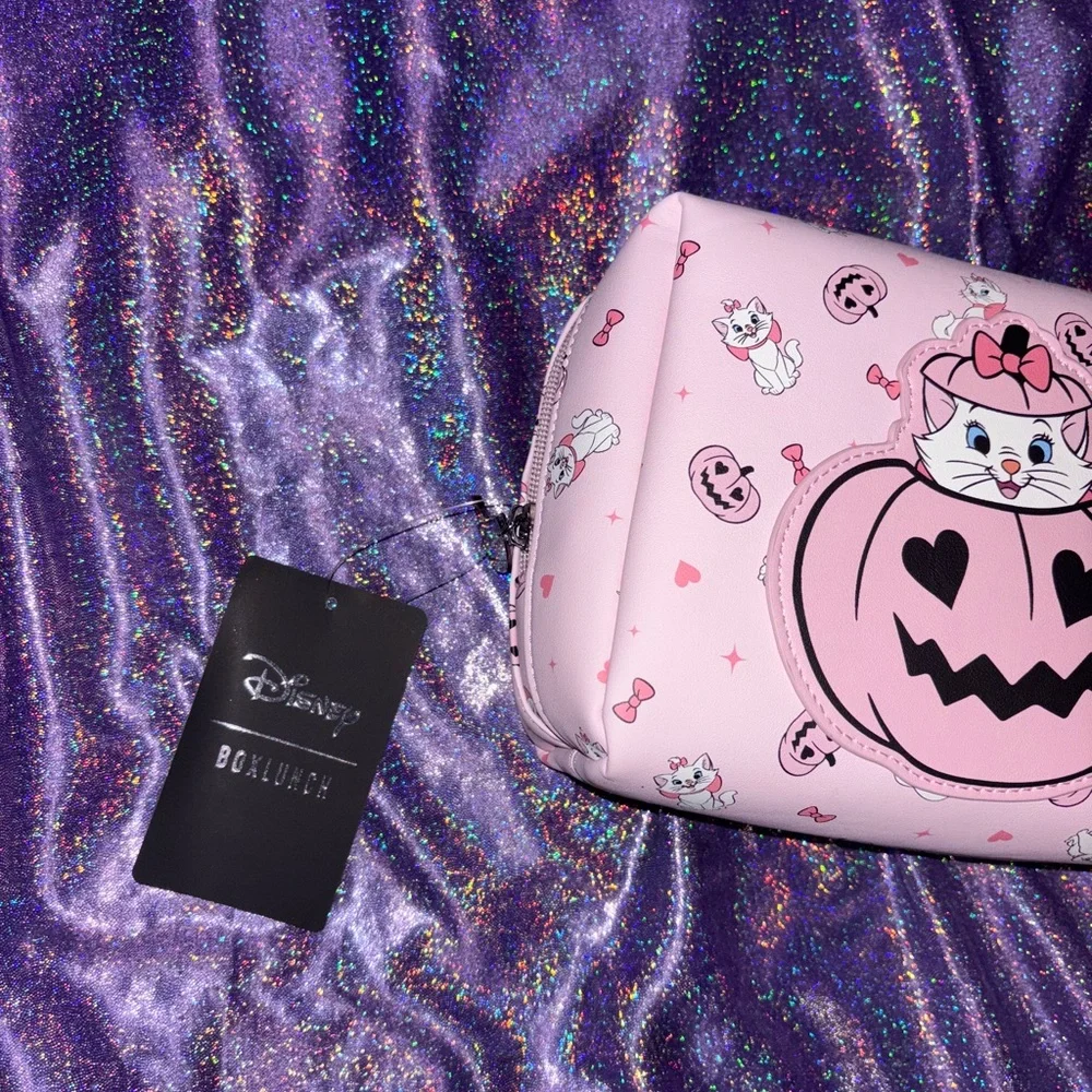Exclusive Disney The Aristocats Marie Jack-o-Lantern Pink Cosmetic Bag